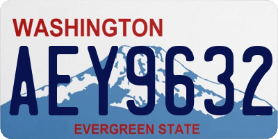WA license plate AEY9632