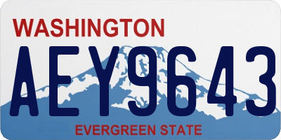 WA license plate AEY9643
