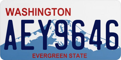 WA license plate AEY9646