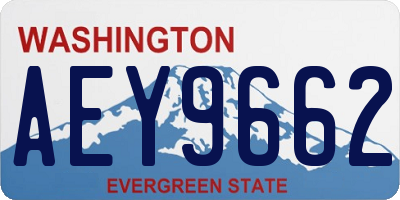 WA license plate AEY9662