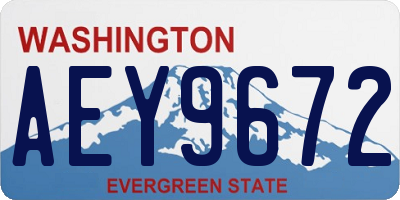 WA license plate AEY9672