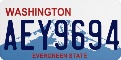 WA license plate AEY9694
