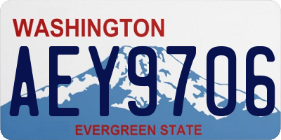 WA license plate AEY9706
