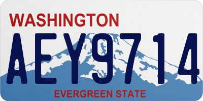 WA license plate AEY9714