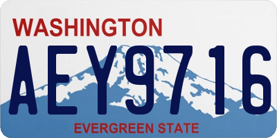 WA license plate AEY9716