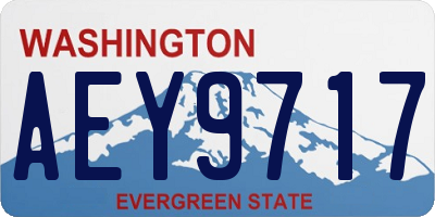 WA license plate AEY9717