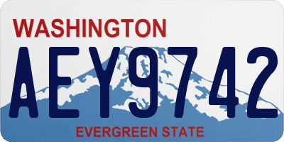WA license plate AEY9742