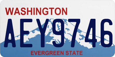 WA license plate AEY9746