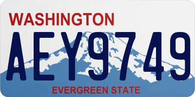 WA license plate AEY9749