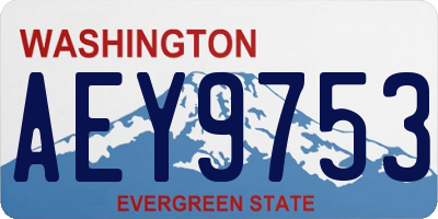 WA license plate AEY9753