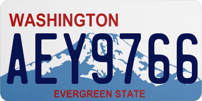 WA license plate AEY9766