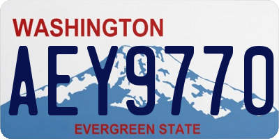 WA license plate AEY9770