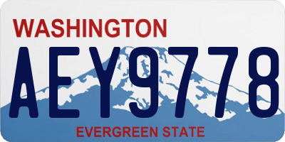 WA license plate AEY9778