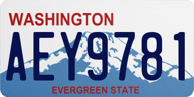 WA license plate AEY9781