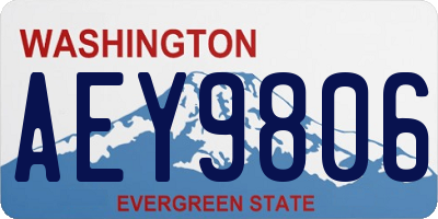 WA license plate AEY9806