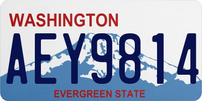 WA license plate AEY9814