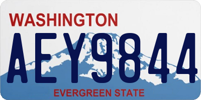 WA license plate AEY9844