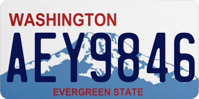 WA license plate AEY9846