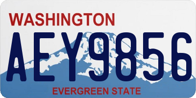 WA license plate AEY9856