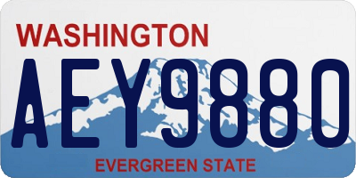 WA license plate AEY9880