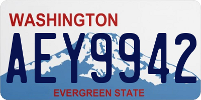 WA license plate AEY9942