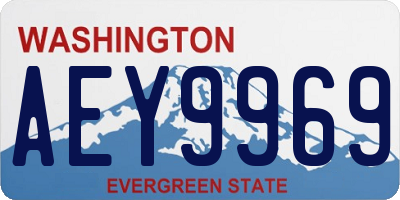 WA license plate AEY9969