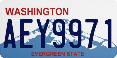 WA license plate AEY9971