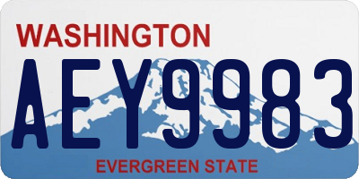 WA license plate AEY9983