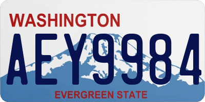 WA license plate AEY9984