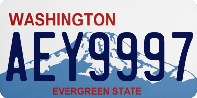WA license plate AEY9997