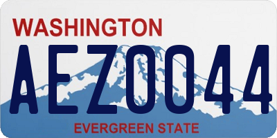 WA license plate AEZ0044