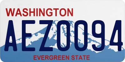WA license plate AEZ0094