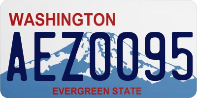 WA license plate AEZ0095