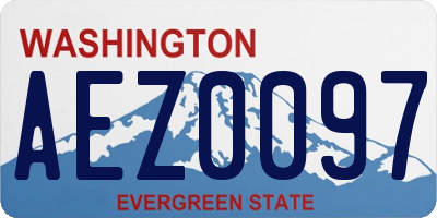 WA license plate AEZ0097