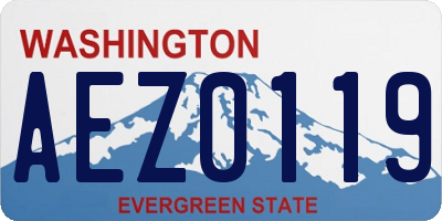 WA license plate AEZ0119