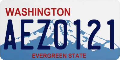 WA license plate AEZ0121