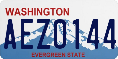 WA license plate AEZ0144