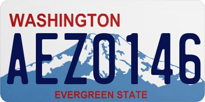 WA license plate AEZ0146