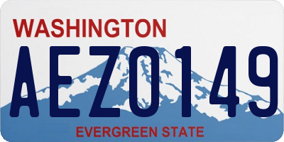 WA license plate AEZ0149
