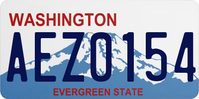 WA license plate AEZ0154
