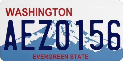 WA license plate AEZ0156