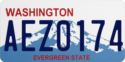 WA license plate AEZ0174