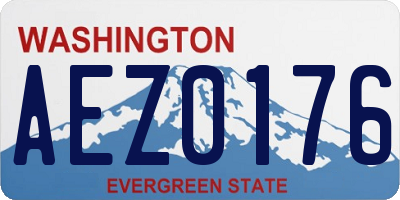 WA license plate AEZ0176