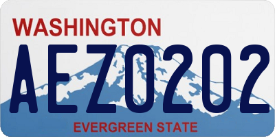 WA license plate AEZ0202