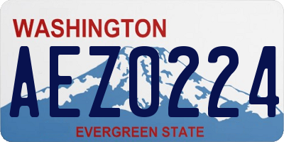 WA license plate AEZ0224