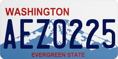 WA license plate AEZ0225