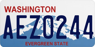 WA license plate AEZ0244