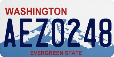 WA license plate AEZ0248