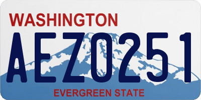 WA license plate AEZ0251