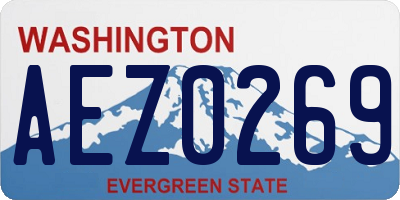 WA license plate AEZ0269